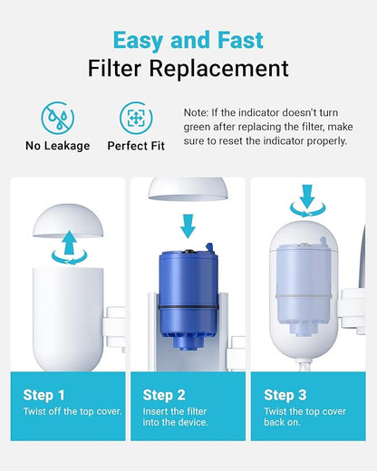AQUA CREST Faucet Filter Replacement for All PUR®Plus Water Filter Replacement, PUR® Filter Replacement RF-9999®, NSF 42 Certified, 600-Gallon Long Lifespan, 2 Pack, Packaging May Vary