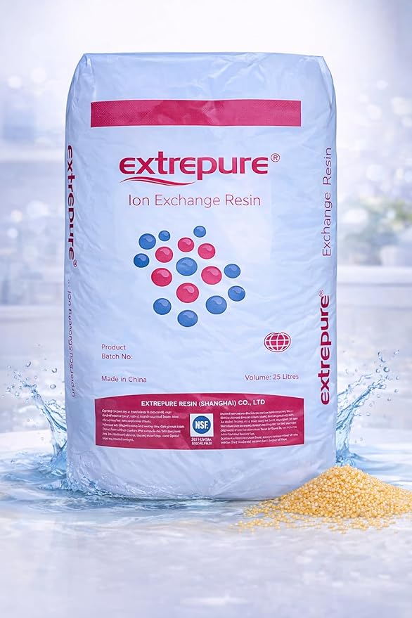 Premium Water Softener Resin 1 Cu Ft Replacement Media - 25L - 32,000 Grain Ion Exchange High-Capacity Cation Resin Beads - 7% Cross-Link Structure NSF Certified for Home Use