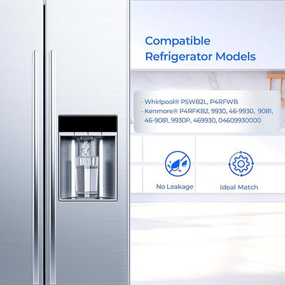 TEEHAY 9081 Water Filter Replacement, Compatible with Whirlpool P5WB2L, P4RFWB, Kenmore P4RFKB2, Kenmore 9930, 46-9930, 9081, 46-9081, 9930P, 469930, 04609930000 (2 Pack)