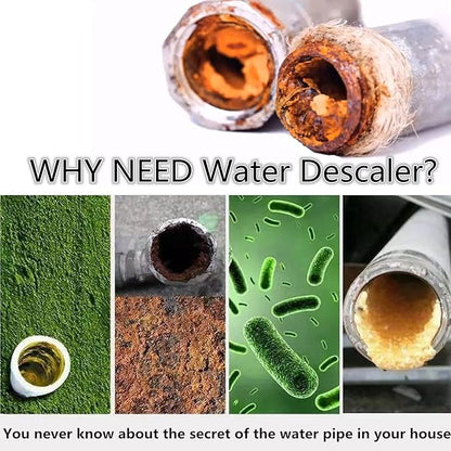 Electronic Water Descaler System Alternative Salt Free Water Softener for Whole House Reduces Limescale Prevent Deposits Build-up Hard Water