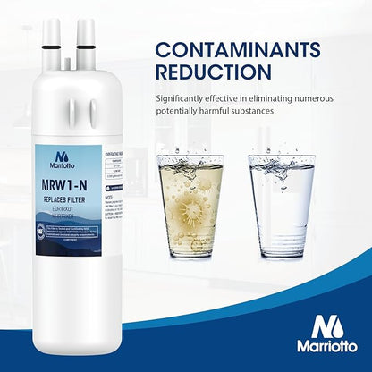 MARRIOTTO EDR1RXD1 Refrigerator Water Filter Compatible with Whirlpool W10295370A, WHR1RXD1, KAD1RXD1, Filter 1, W10295370, P4RFWB, P8RFWB2L, 46-9930, 46-9081 Refrigerator Water Filter, Pack of 1