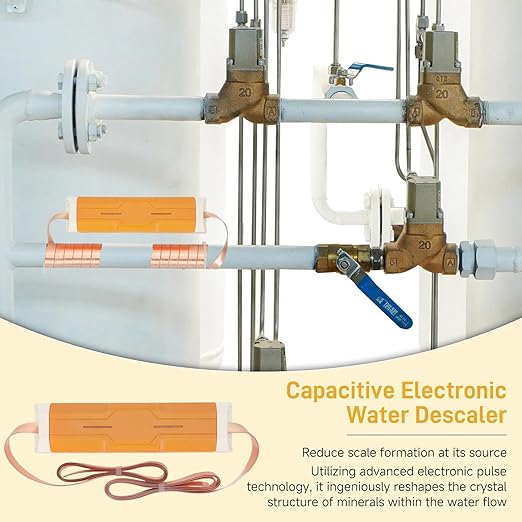 Capacitive Electronic Water Descaler with No-Salt Softener System is The Perfect Whole House Solution,Compatible with Pipes Up to 1Inch Model CWD24,Effectively Reducing Limescale and Mineral Deposits