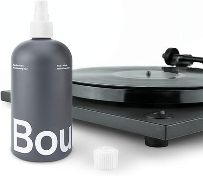 Boundless Audio Record Cleaning Solution - 17oz Extra Large Vinyl Record Cleaner Fluid Spray Bottle & Refill Nozzle