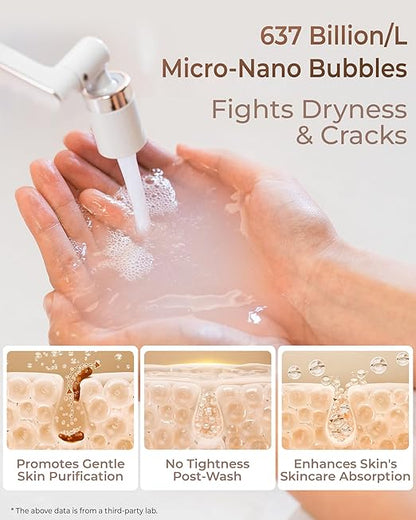 Waterdrop BFC1 Skincare Filter, Bathroom Sink Filter Water Faucet for Skin, Countertop Water Filter, SGS Certified, Reduces 99% Chlorine, Nanoscale Deep Clean, Hydrate Deeply