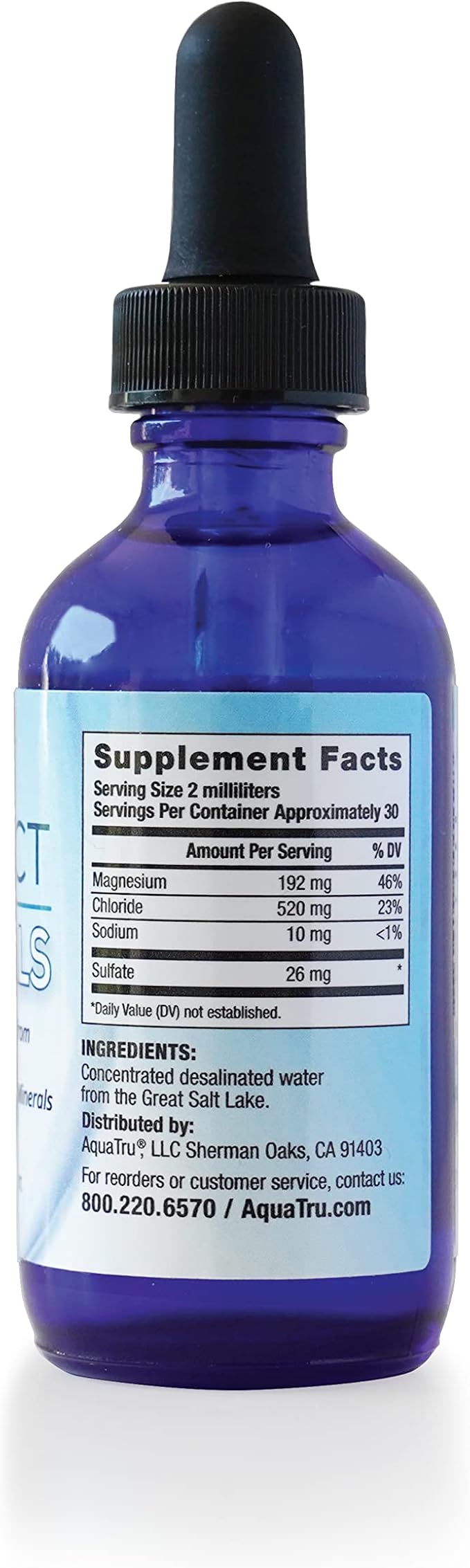 AquaTru Perfect Minerals – Mineral Drops for Water – Enrich with 72 Trace Minerals Including Magnesium, Zinc & Calcium – 60ml Bottle Mineralizes Up to 230 Liters of Water (Pack of 2)