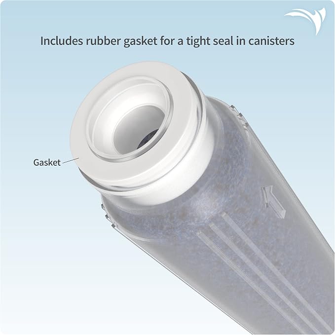 AQUATICLIFE 10-Inch Mixed-Bed Color Changing Deionization Resin Filter, RODI Reverse Osmosis DI Water Filter Replacement Cartridge