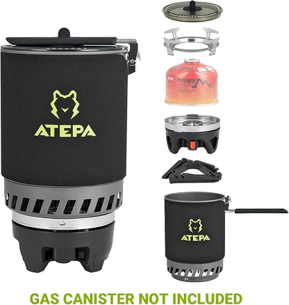 ATEPA Backpacking Stove Camping Cooking Gear for Outdoor Hiking Hunting Fishing
