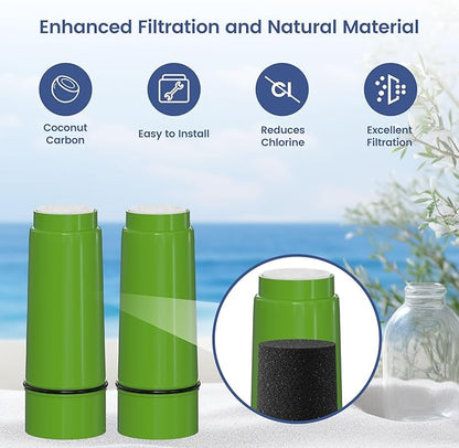 RCSF-7 Shower Filter Replacement Cartridge Compatible with WaterChef SF-7C Premium Shower Filter System for 10,000 Gal. 2 Pack