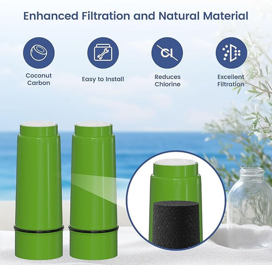 RCSF-7 Shower Filter Replacement Cartridge Compatible with WaterChef SF-7C Premium Shower Filter System for 10,000 Gal. 2 Pack
