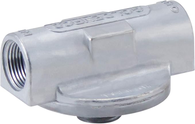 Dutton-Lainson Company - Goldenrod (570-3/4) Canister Fuel Tank Filter Top Cap with 3/4" NPT Fittings - Zinc Die-Cast Replacement Fuel Filter Housing for Diesel Water Separator Models - Made in USA