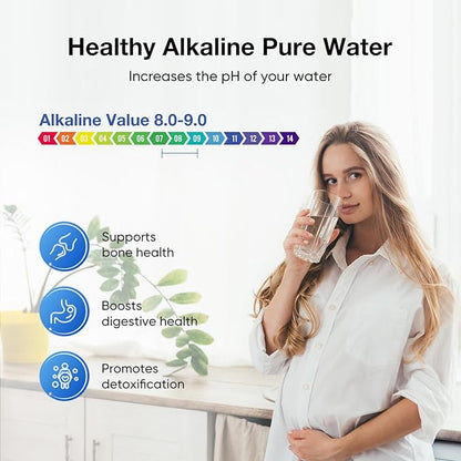 Purewell PH-2 White 3-Stage Alkaline Filter Elements, Additional filters for Berkey® Black Filters, Berkey® Gravity Filtration System and Purewell System, pH 8-9 (2 Pack, K Series)
