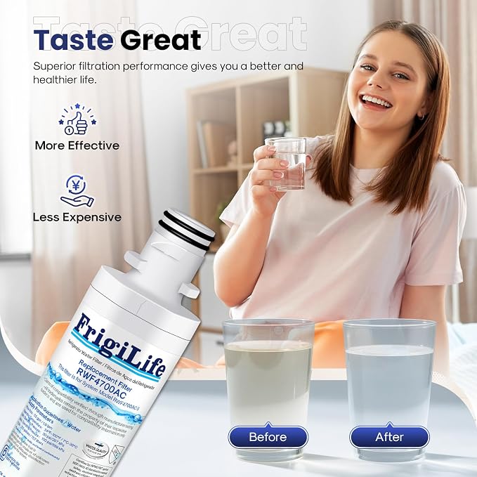 LT1000PC ADQ747935 Replacement Water Filter, Compatible with LG LT1000PC/PCS, LT1000P, MDJ64844601, ADQ74793501, ADQ74793504, LFXS26973S, LMXS28626S, LFXS28596S Kenmore 9980 Filter,4PACK