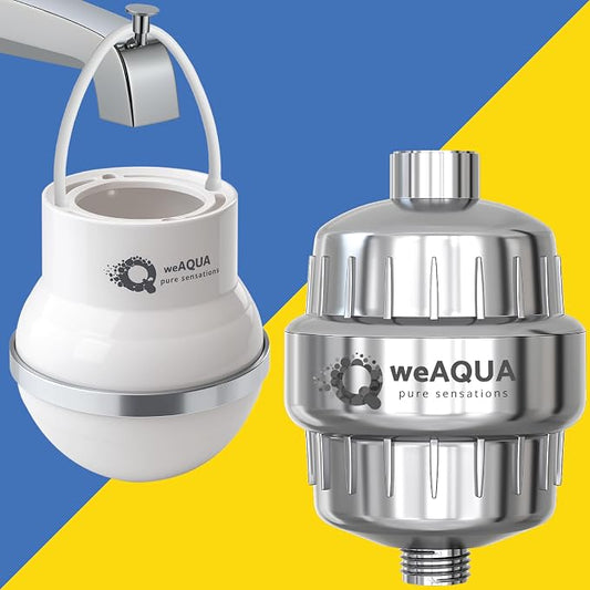 weAQUA Shower Filter & Select Bath Filter for Tub Bundle