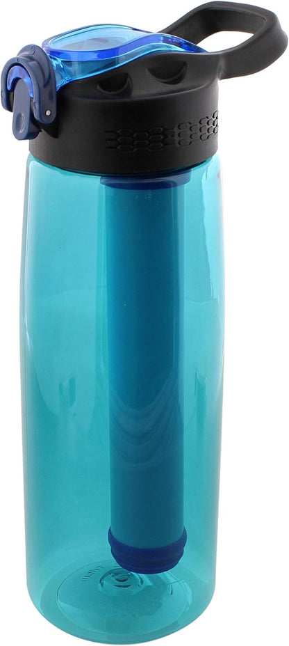 SDS Water Filter Bottle - Filtering Water Bottle Filter Travel Accessory for Safe Drinking Camping Water Purifier