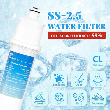 F.Set.SS-2.5 Water Filter Cartridge, High-Performance Replacement for F.Set.SS-2.5 Filter Unit, Compatible with F.Set.SS-2.5 & Elf-SS-2.5-R Model(3 Pack)