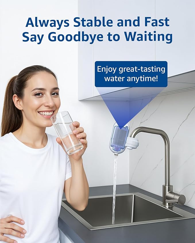 Waterspecialist 708A Faucet Replacement Filter, Compatible with All PUR® PLUS Water Filter, PUR® PLUS RF9999® Faucet Water Filter, NSF 42 Certified, 1200-Gallon, 4 Pack