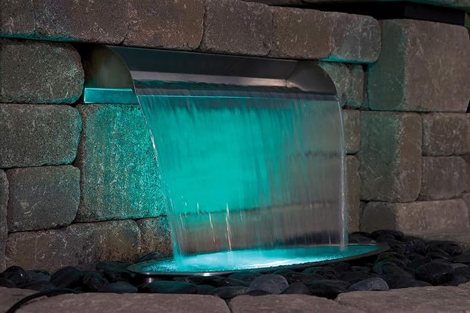 Atlantic 304 Stainless Steel Waterfall Spillway, 24-Inch, SS24