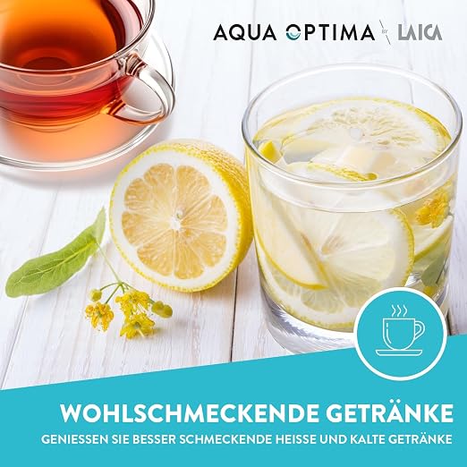 Aqua Optima Liscia Water Filter Jug & 3 x 30 Day Evolve+ Filter Cartridges, 2.5 Litre Capacity, for Reduction of Microplastics, Chlorine, Limescale and Impurities, White (Packaging May Vary)