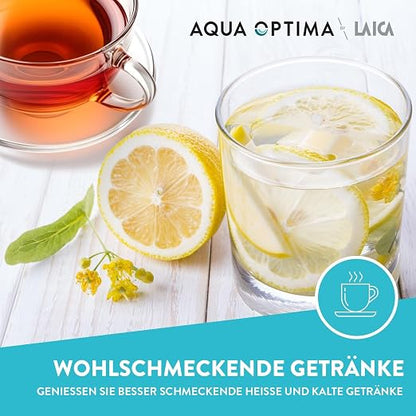 Aqua Optima Liscia Water Filter Jug & 3 x 30 Day Evolve+ Filter Cartridges, 2.5 Litre Capacity, for Reduction of Microplastics, Chlorine, Limescale and Impurities, White (Packaging May Vary)