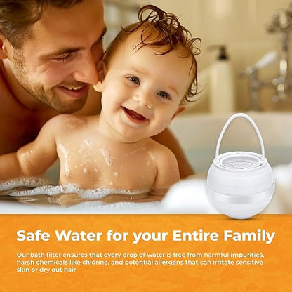 Bath Filter for Tub - 8 Stage BPA-Free Bath Water Filter – Premium Hard Water Filter for Tub & Faucet - Advanced Chlorine, Hard Water & Impurity Removal for Healthier Skin & Hair