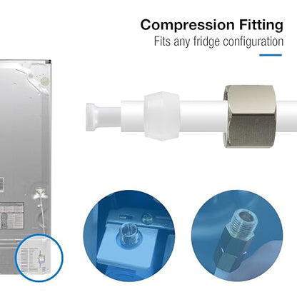 iSpring T55M 5.5 Gallon Water Storage Tank + iSpring ICEK Ultra Safe Fridge Water Line Connection Kit