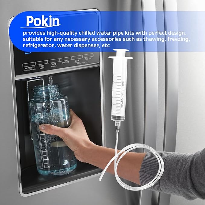 Refrigerator Cleaning Tool Kit - Frozen Water Pipe Tool - 36in - for Quickly and Easily Unfreeze Your Refrigerator Water Dispenser - Universal Works On All Fridge Brands
