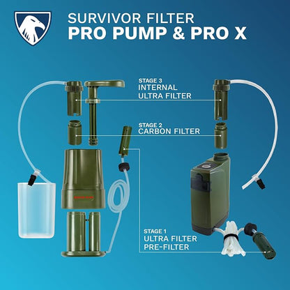 Survivor Filter - Internal Ultra Replacement Filter | USA Tested - Compatible with PRO & PRO X Portable Emergency Water Filter