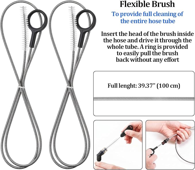 Patelai 8 in 1 Hydration Bladder Cleaning Kit Includes 3 Different Brushes and Drying Collapsible Bladder Frame, Water Reservoir Backpack Cleaning Kit