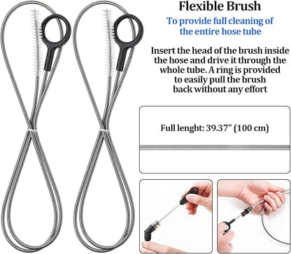 Patelai 8 in 1 Hydration Bladder Cleaning Kit Includes 3 Different Brushes and Drying Collapsible Bladder Frame, Water Reservoir Backpack Cleaning Kit