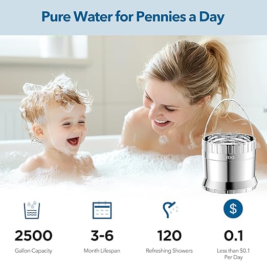Bath Filter for Tub 2500 Gallon Bathtub Water Filter, Upgraded Large Opening Design (15L/Min) Universal Fit for Bathtub Faucet, Hard Water Softener Removes Chlorine Sensitive Skin Dry Hair Friendly
