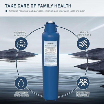 AP917HD-S AP904 Water Filter Replacement, Whole House Sanitary Quick Change Water Filter Cartridge Compatible with 3M Aqua-Pure AP917HD-S and AP904 System, Reduces Sediment, Odor, and Scale 1 Pack