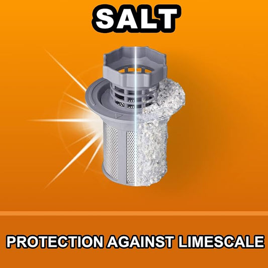 dishwasher salt 5kg powerful crystal, limescale remover on your glassware and water softener, life & improving its performance, 99% purity (5 pack)