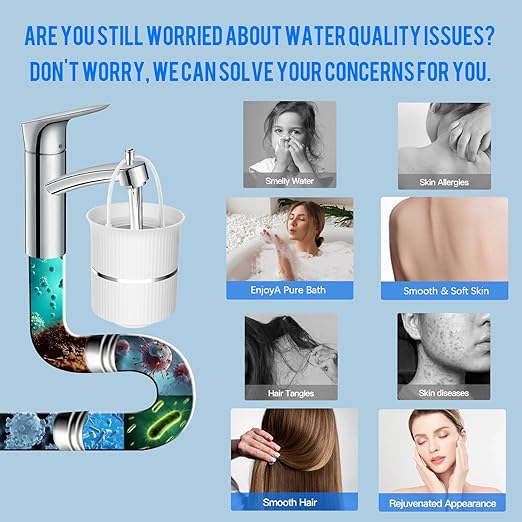 Bath Filter for Tub Faucet,BPA-Free,Eliminates Chlorine and Impurities 10 Stage Bathtub Filter,Soften Hard Water,Balance pH Vitamin C Bath Water Filter,Bathtub 3000Gal Water Filter-Easy Install