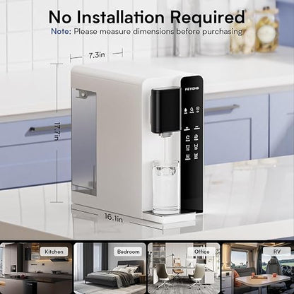 CT2 Reverse Osmosis Water Filter Countertop, 5-Stage RO Water Filtration System, Water Purifier for Home, No Installation, 4: 1 Pure to Drain