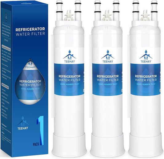 TEEHAY PWF-1 FPPWFU01 Frigidaire Water Filter, Compatible with Frigidaire FRSS2623AS, GRFS2853AF, GRSS2652AF, FRFS2823AD, FRFS2823AS, FRFS282LAF, FRSS2623AB, GRFC2353AF, FPRU19F8WF, 3 Pack