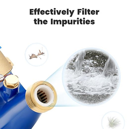 Watflow DN20 Water Meter 3/4" NPT, ISO4064 Certification Cubic Water Flow Meter, Cold Water Meter, for Garden or Home, Horizontal Install.
