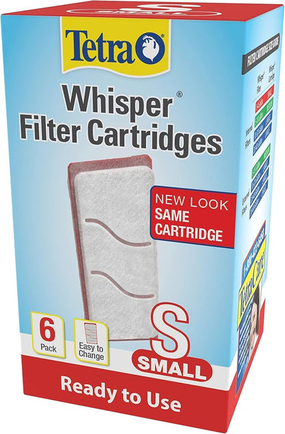 Tetra Whisper Small Filter Cartridges for Aquariums, 12 Count, Ready to Use, Fits Whisper Filters for Fish Tanks 1-4 Gal