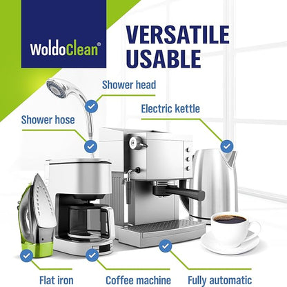 WoldoClean Coffee Machine Cleaner & Descaler Tablets (20 Count) - Universal Descaling Tabs Compatible with Nespresso, Keurig, Ninja, Breville & Drip Coffee Makers, Removes Limescale & Mineral Buildup