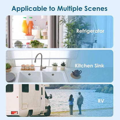 Waterdrop 3US-MAX-F01 3US-PF01 Under Sink Water Filter, 2 Pack | Compatible with Filtrete® Maximum 3US-MAX-S01, 3US-PS01, Aqua-Pure C-Cyst-FF, Manitowoc K-00337 K-00338, HF20-S, NSF/ANSI 42