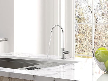 AguaStella AS09SS Stainless Steel Kitchen Water Filter Faucet RO Faucet for Most Reverse Osmosis Units or Water Filtration System in Non-Air Gap