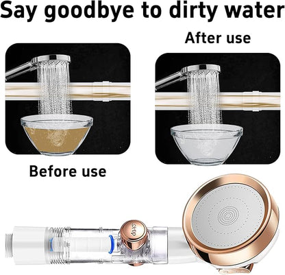 12Pcs 3.2” Shower Head Filter Cartridge, PP Cotton Replacement Filters for High Pressure Handheld Turbo Fan, Vortex Hydro Jet Shower Head, Improves Water Quality, Easy Install