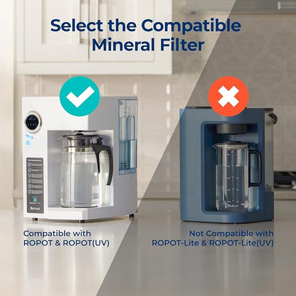 Bluevua Dual-Pack Remineralization Filters, One-Year Set for RO100ROPOT, Alkaline for Reverse Osmosis Filter, Remineralize and Increase pH for Pure Drinking Water