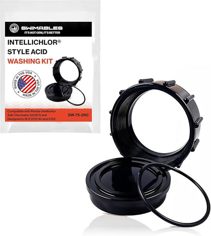Swimables Acid Cleaning Kit Compatible with Pentair Intellichlor Salt Chlorinator 520670 and Designed to fit IC20 IC40 and IC60 Intellichlor Salt Systems - 100% USA MADE - HEAVY DUTY