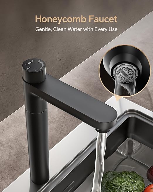 Vancepic Under Sink Reverse Osmosis Water Filter System,0.42 GPM High Flow 600 GDP Tankless RO System,2:1 Pure to Drain Ratio, 95% TDS Removal, Space-Saving Design with Faucet, NSF/EPA Standards V600