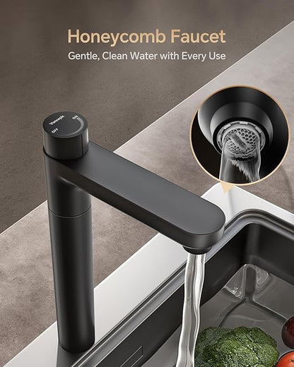 Vancepic Under Sink Reverse Osmosis Water Filter System,0.42 GPM High Flow 600 GDP Tankless RO System,2:1 Pure to Drain Ratio, 95% TDS Removal, Space-Saving Design with Faucet, NSF/EPA Standards V600