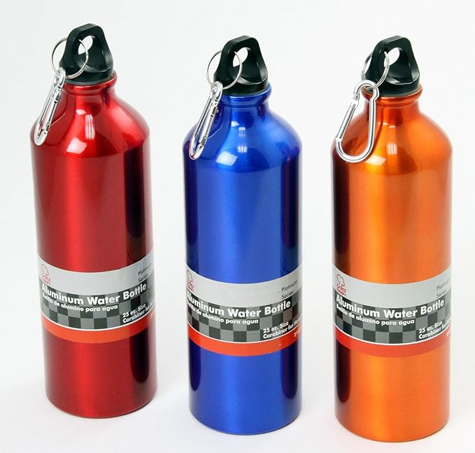 Chef Craft Select Aluminum Water Bottle, 25 Ounces, Color May Vary