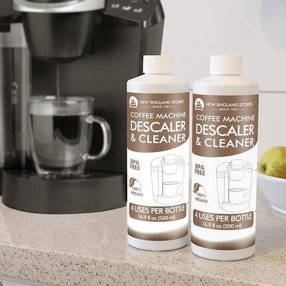 8 Uses Descaling Solution Compatible with Keurig, Nespresso, Breville, Delonghi, Jura, Ninja - 33.8oz Coffee Machine Descaler, Espresso Coffee Maker Cleaner, Coffee Pot Limescale Remover