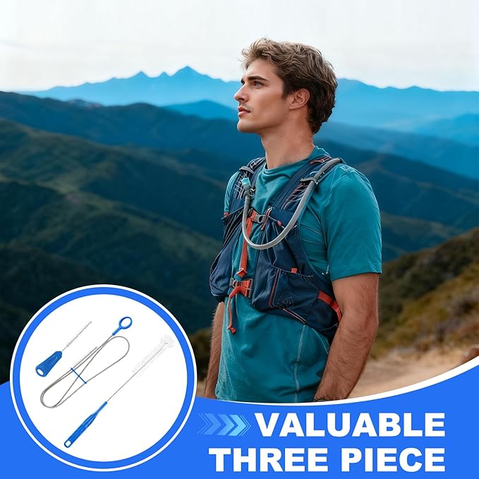 Cleaning Kit Compatible with camelbak Cleaning kit,3 in 1 Brushes with Strong Cleaning Power,Cleans Hydration Reservoirs and Bladders, Water Containers
