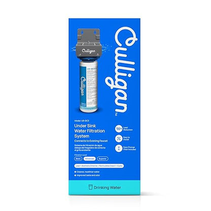 Culligan US-DC3 Under Sink Water Filter System, Direct Connect, Premium Lead Filtration, Removes 99% Lead, Chlorine, Taste & Odor, 4,750-Gal, 12-Month Cartridge, 1.5 GPM