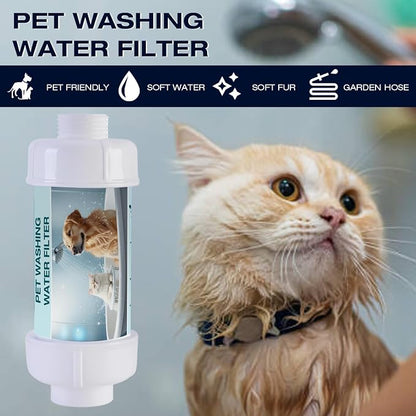 H&G Lifestyles Garden Hose Filter for Hard Water,Water Hose Filter for Pets | Water Softener for Pet Bathing,Food Grade Resin,3/4” GHT, Helps Reduce Tangles & Keep Fur Smooth, Up to 7 GPM,2 Packs